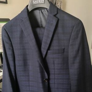 Ralph Lauren Navy Check Boys Suit